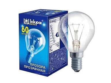 Лампа ДШ 60Вт Е14 (шарик) інд.уп. ТМ ИСКРА FG