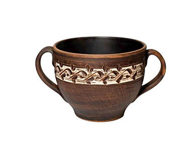 Бульйонниця 700мл ангоб з ручкою ТМ ЕТНО КЕРАМІКА FG