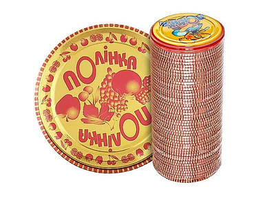 Кришка для консервації СКО 82мм закаточна (0,17) Полінка (50шт в спайці) (лак/лак) ТМ ПОЛІНКА FG