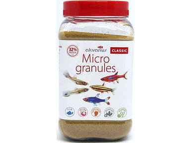 Корм для акваріумних риб Класік меню Мікро-гранули 250г ТМ АКВАРІУС