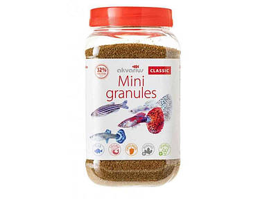 Корм для акваріумних риб Класік меню Міні-гранули 250г ТМ АКВАРІУС