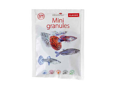Корм для акваріумних риб Класік меню Міні-гранули 10г ТМ АКВАРІУС