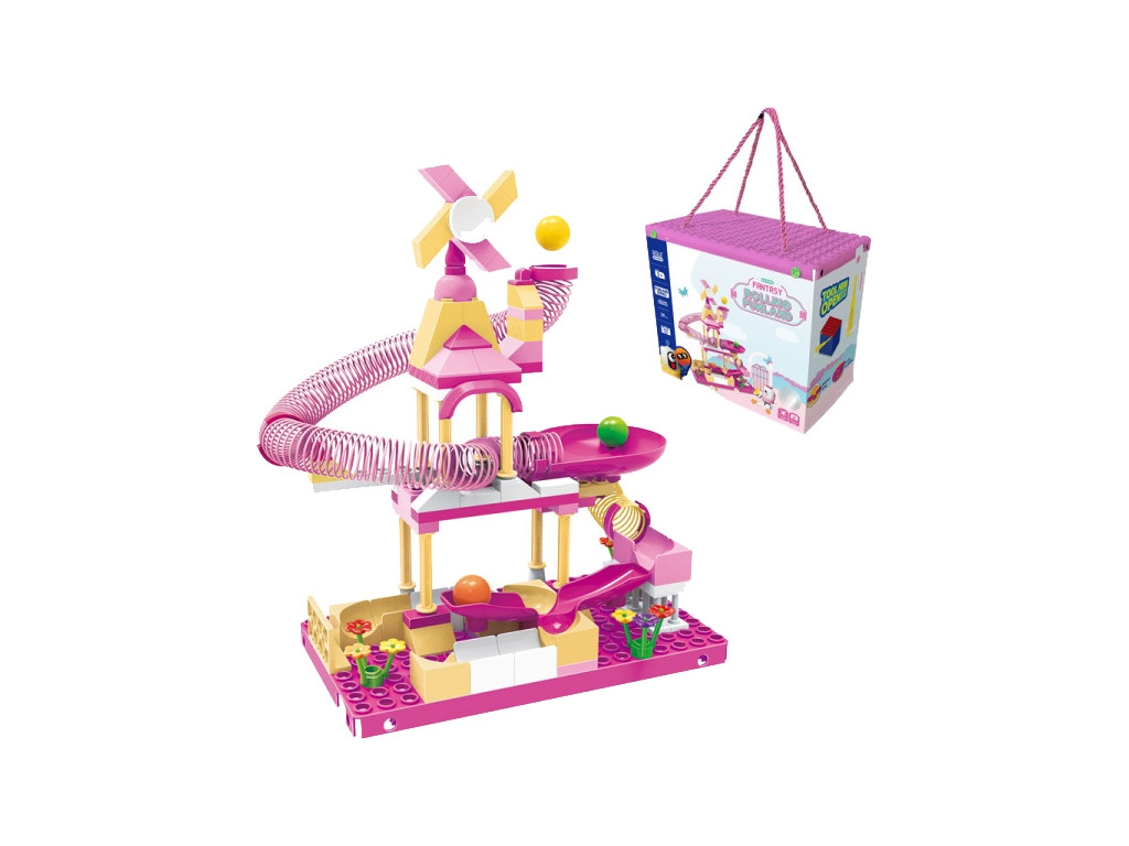 Конструктор з пружинками і кульками 134 деталі Geslle Rolling Funland 202201, фото 1