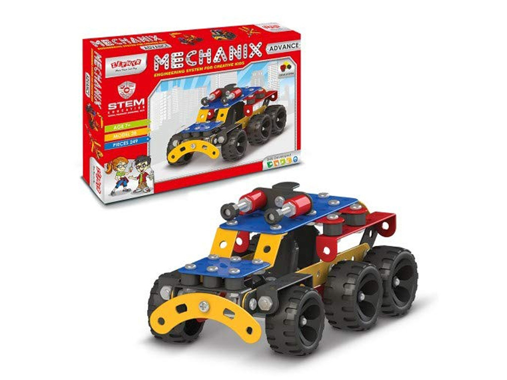 Металевий конструктор MECHANIX ADVANCE 249 елементів 28 моделей ZEPHYR 09005