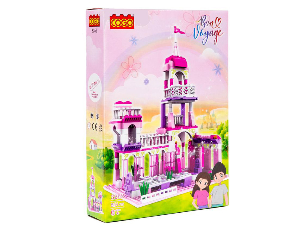 Конструктор Дівчатка, Рожевий замок, 254 деталі 3262, фото 1