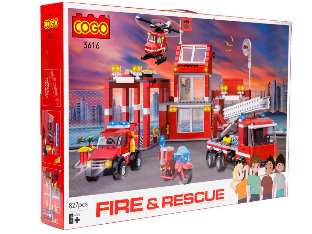 Конструктор Пожежники, Пожежна бригада, 827 деталей 3616, фото 1