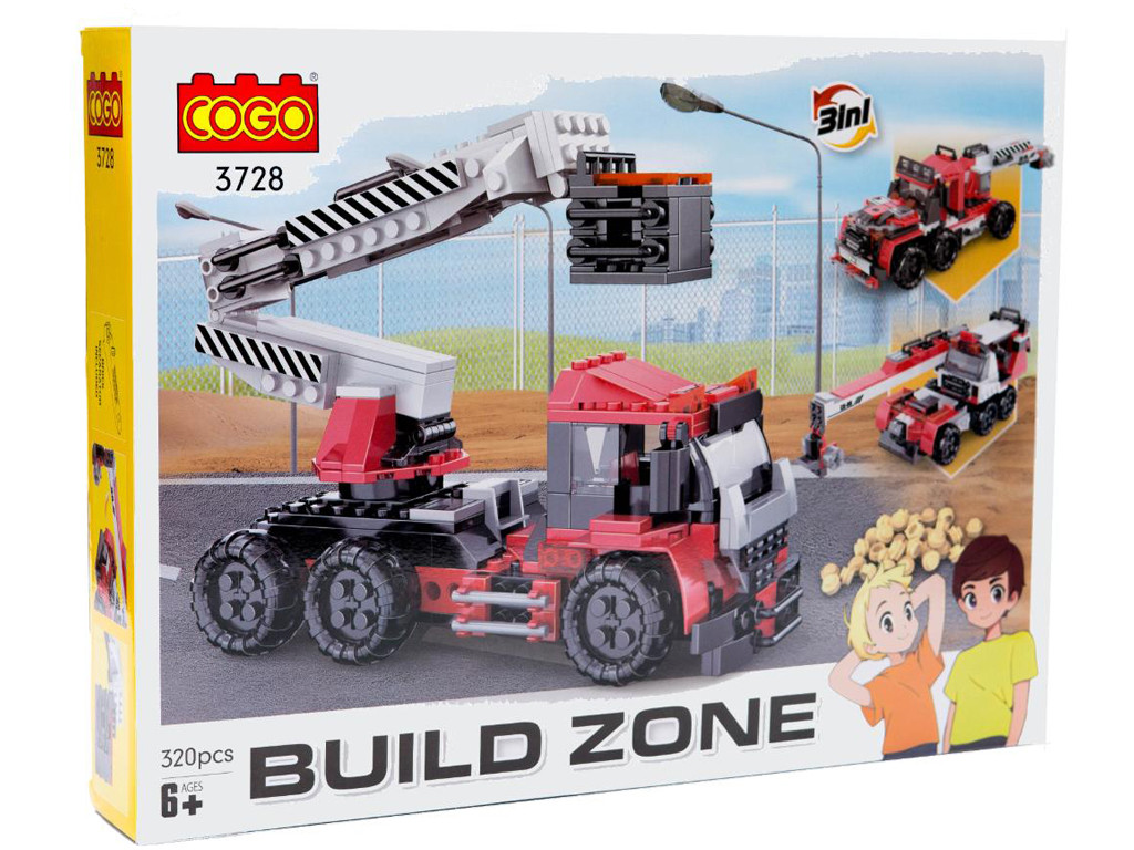 Конструктор Будівництво 3в1, Підйомник, 320 деталей 3728, фото 1