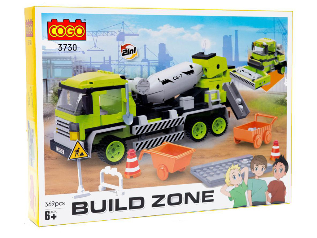 Конструктор Будівництво 2в1, Бетонозмішувач 3730, 369 деталей, фото 1