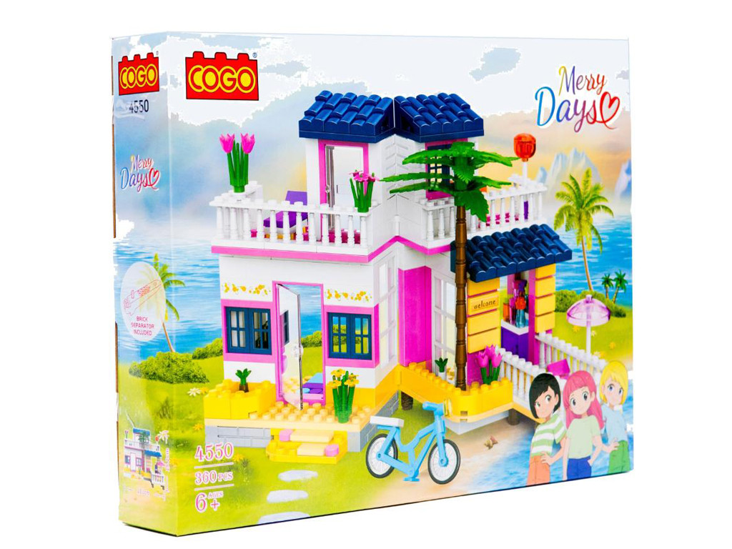 Конструктор Дівчатка, Будиночок на пляжі, 360 деталей 4550, фото 1