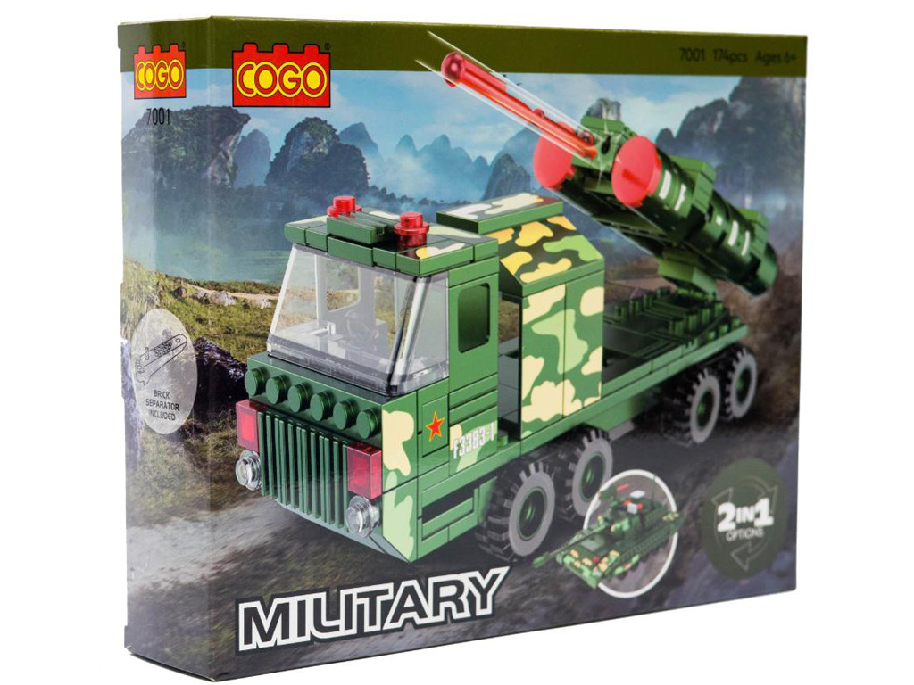 Конструктор Армія 2в1, Нептун + Танк, 174 деталі 7001, фото 1
