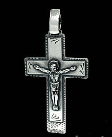 Хрест з розп'яттям срібний
