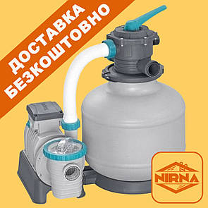 Фільтраційна установка BestWay FlowClear 58486, 9.8 м3/год. Пісочний (піщаний) фільтр для каркасного басейну до 33,2 м3
