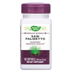 Зі Пальмето, Saw Palmetto, Nature's Way, 160 мг, 60 гелевих капсул