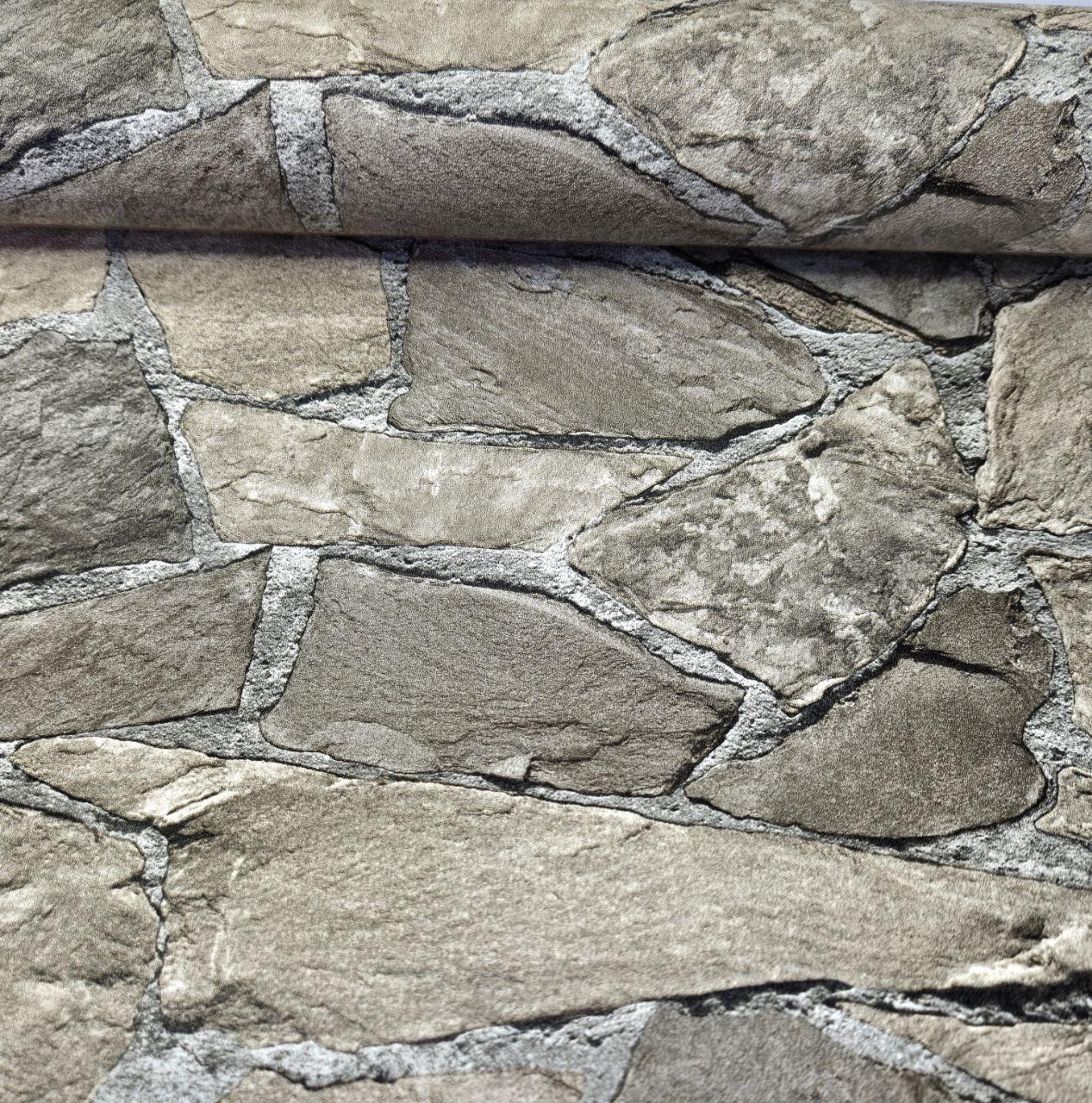 Шпалери вінілові на флізеліновій основі Marburg 97991, коричневі для кімнати, вітальні, коридору, прихожої, фото 1