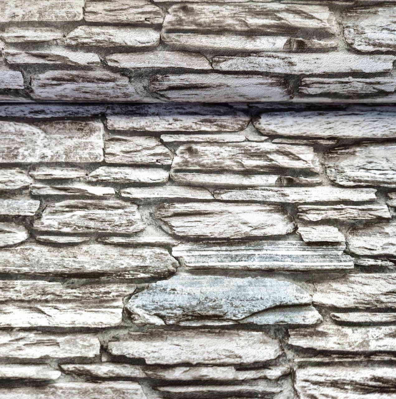 Шпалери вінілові на флізеліновій основі Marburg 97989, сірі для коридору, вітальні, кухні, фото 1