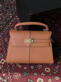 Сумка жіноча JW PEI Elise Big size 27см Коричневий+золото