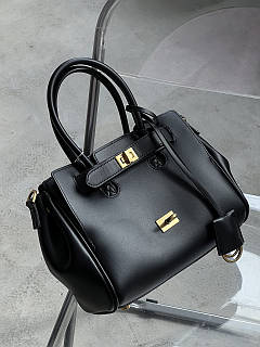 Сумка жіноча Balenciaga Bel Air Tote Bag - Premium чорний + золото 24 см Small size