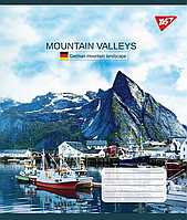 Набір шкільних зошитів А5 Yes 48 аркушів у лінію 5 шт., Mountain Valleys малюнок обкладинки асорті