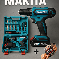 Шурупокрут Makita з двома акумуляторами 21V + Браслет в подарунок