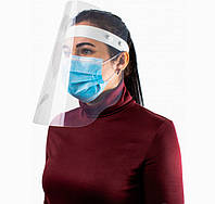 Защитный щиток экран маска для лица прозрачный пластик 36х32 см E30855 10 шт