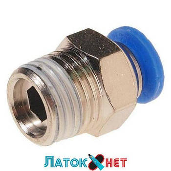 З'єднувач швидкорознімний зовнішня різь 1/4 — пластиковий шланг 6 мм SPC06-02 Airkraft