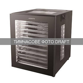 ARDESTO Сушарка для продуктів FDB-1242, 850Вт, піддонів -12x3см, макс-70°С, таймер, електр. управління, нерж.,