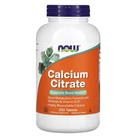 Цитрат кальцію з мінералами, Calcium Citrate, Now Foods, 250 таблеток, фото 1