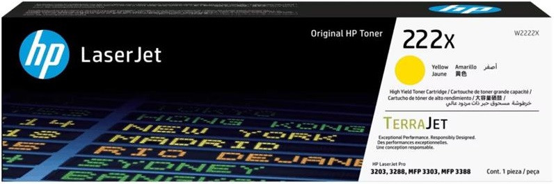 HP Картридж 222X CLJ Pro 3203/3303 Yellow (2500стор)