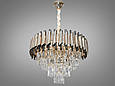 Кришталева люстра, 9 ламп зотлото+чоний хром, фото 3