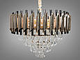 Кришталева люстра, 9 ламп зотлото+чоний хром, фото 4