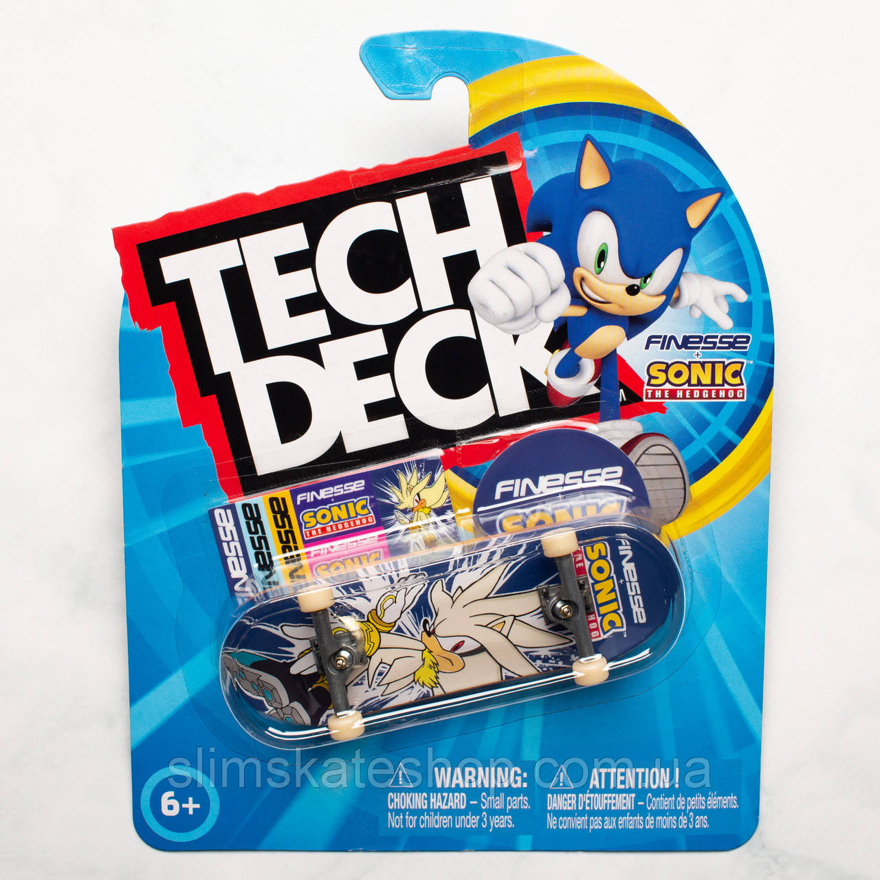 Фінгерборд Tech Deck Finesse + Sonic The Hedgehog Silver Spin Master - колекційна серія
