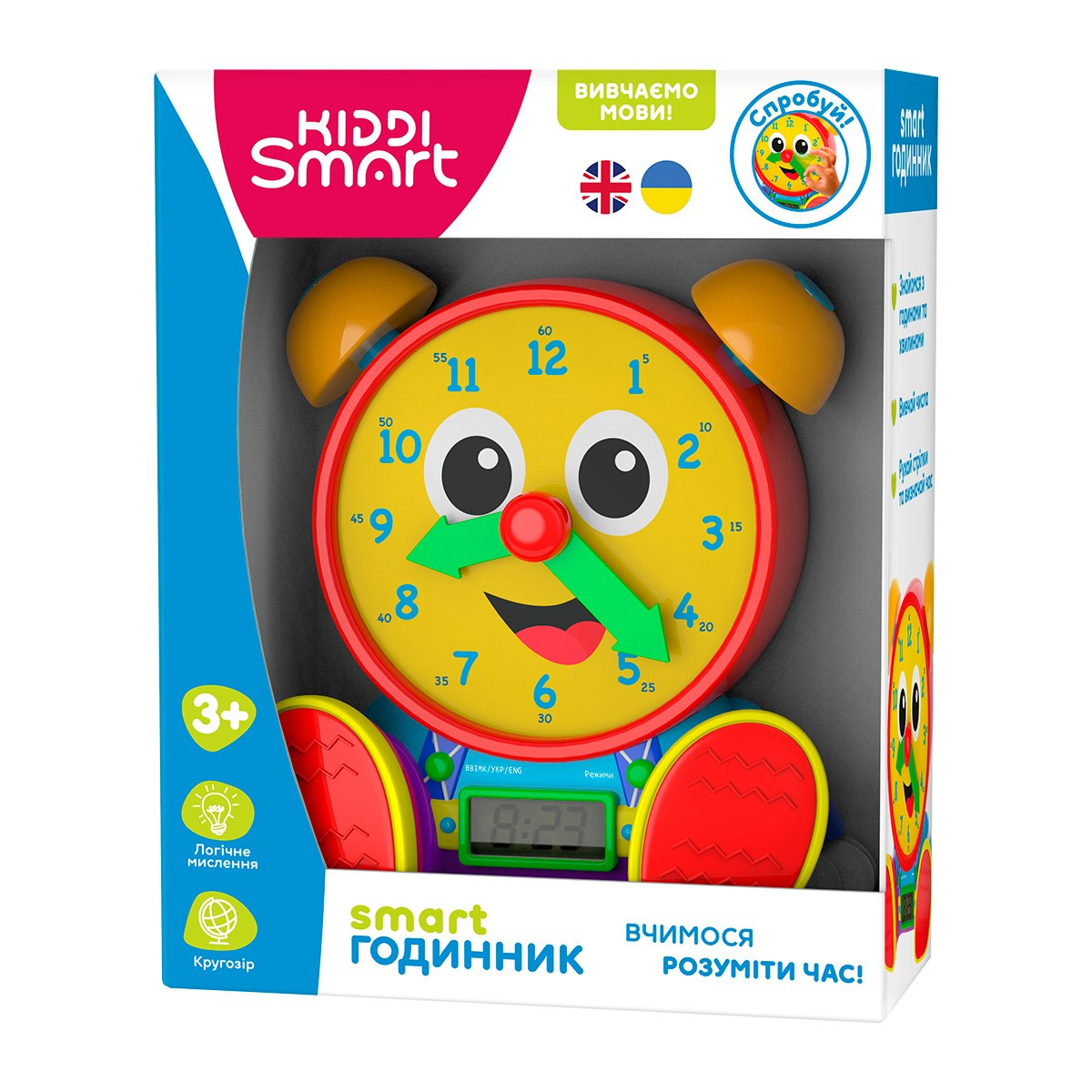 Інтерактивна іграшка Kiddi Smart Годинник українська та англійська мова 407752-43