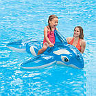 Надувний плотик 152x114 см з ручками для плавання та відпочинку на воді Косатка Intex 58523 Синій, фото 5