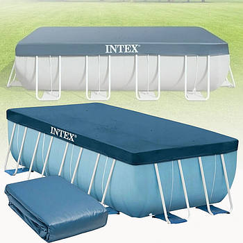 Захисний тент для прямокутного каркасного басейну Intex 28037 Тент 400х200 см