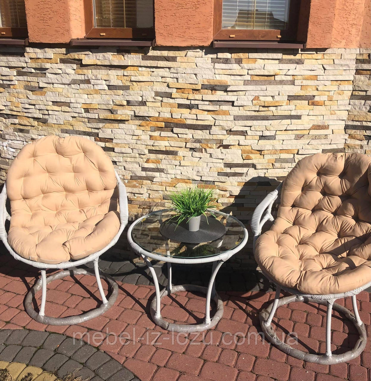 Набір Хавана з техноротанга ,меблі з ротангу,крісла на балкон, фото 1