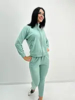 Демісезонний жіночий костюм двійка спортивна кофта на блискавці штани на резинці