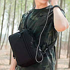 Тактична сумка рюкзак з usb портом Albion 445 військова чорна сумка на плече 7L армійські сумки Albion, фото 2