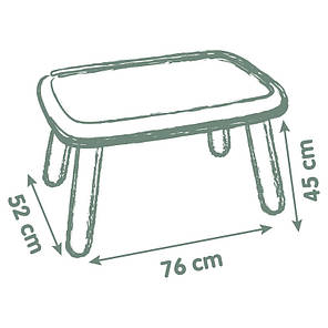 Стіл дитячий Smoby Life, зелено-сірий, 76х52х45 см, 18 міс.+, фото 2