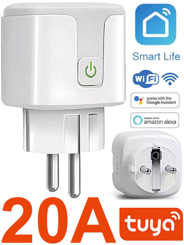 Розумна розетка Tuya Smart WiFi Head 20 А