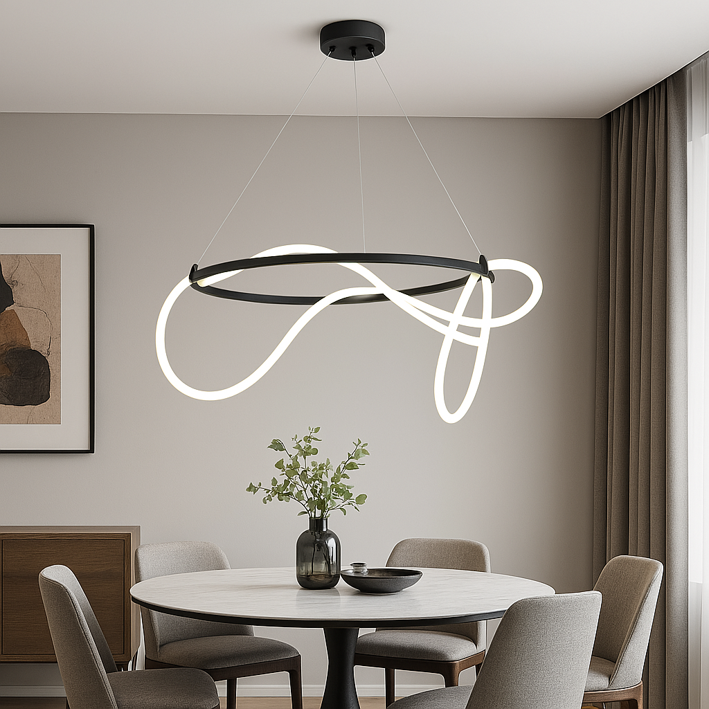 Подвесная Led люстра 80 см (SY9752-D800BK)
