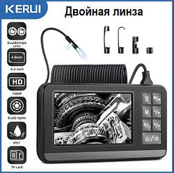 Ендоскоп із подвійною лінзою (Dual leans) Kerui Inskam P005 3 метри. Роздільна здатність HD1080P. IP67, 2600 мА·год