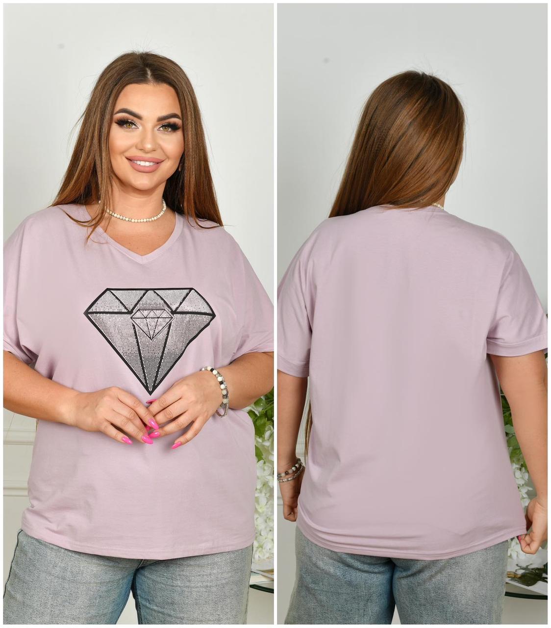 Жіноча футболка "Брирілліант" батал китай 5XL — 6XL оптом
