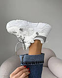 Стильні жіночі кросівки з екошкіри та сітки – білий колір, фото 3