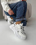 Стильні жіночі кросівки з екошкіри та сітки – білий колір, фото 8