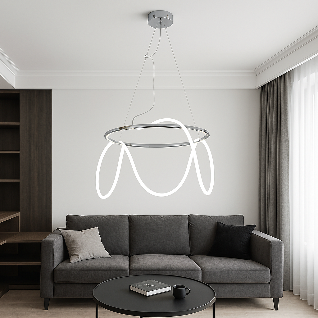 Підвісна Led люстра 80 см (SY9752-D800CH)