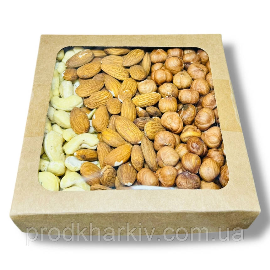Мікс сирих горіхів Кеш'ю Фундук Мигдаль 450 грамів, фото 1
