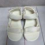 Стильні дитячі босоніжки bbt для дівчинки молочні 34 22.5 см, фото 2