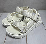 Стильні дитячі босоніжки bbt для дівчинки молочні 34 22.5 см, фото 5