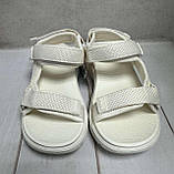 Стильні дитячі босоніжки bbt для дівчинки молочні 34 22.5 см, фото 3