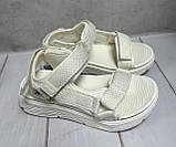 Стильні дитячі босоніжки bbt для дівчинки молочні 34 22.5 см, фото 4